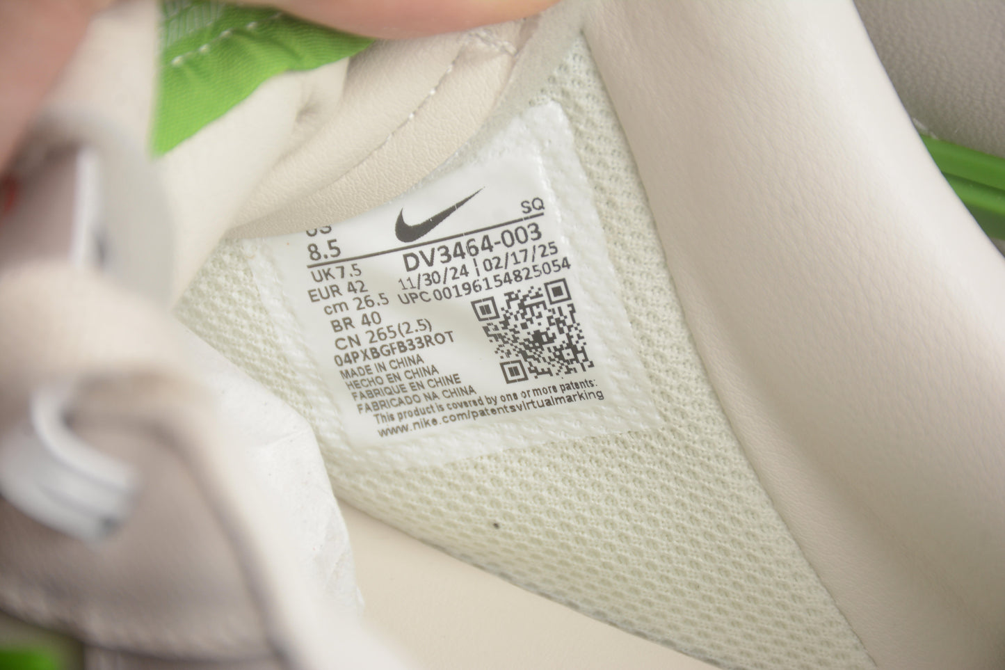 Air Force 1 07 SP branco e verde