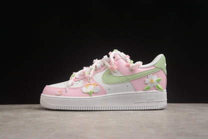 Air Force 1 Low “Cherry Blossom” rosa e verde-claro