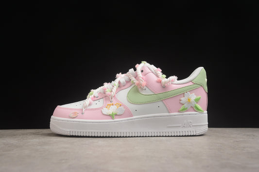 Air Force 1 Low “Cherry Blossom” rosa e verde-claro
