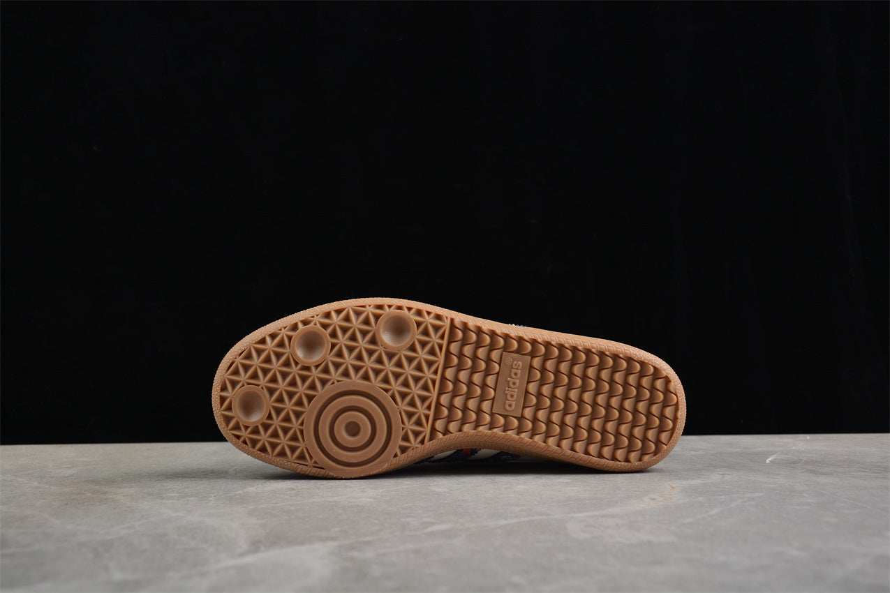 Samba OG bege-claro e azul-marinho