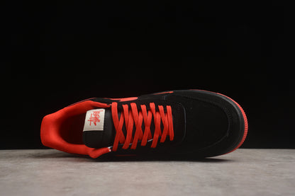 Air Force 1 Low preto e vermelho