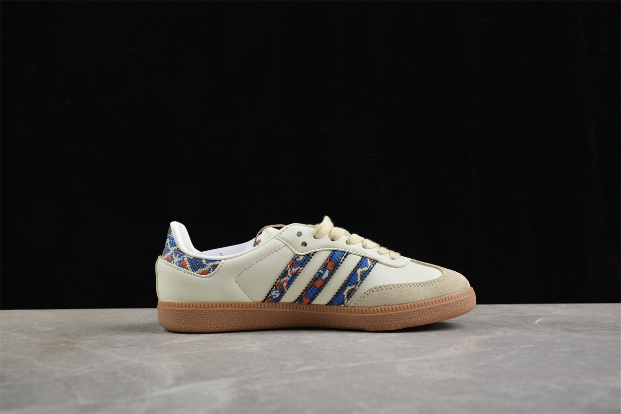 Samba OG bege-claro e azul-marinho