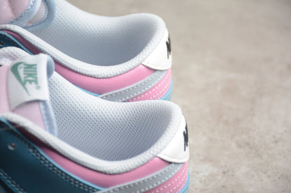 Dunk Low azul, celeste e rosa pastel