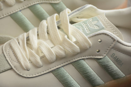 Sambae W plataforma beige claro y verde menta