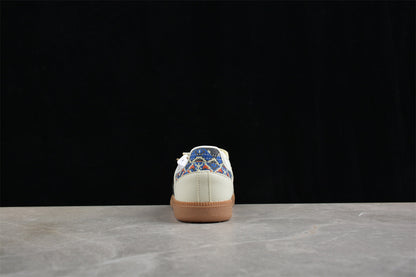 Samba OG bege-claro e azul-marinho