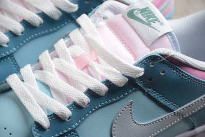 Dunk Low azul, celeste e rosa pastel