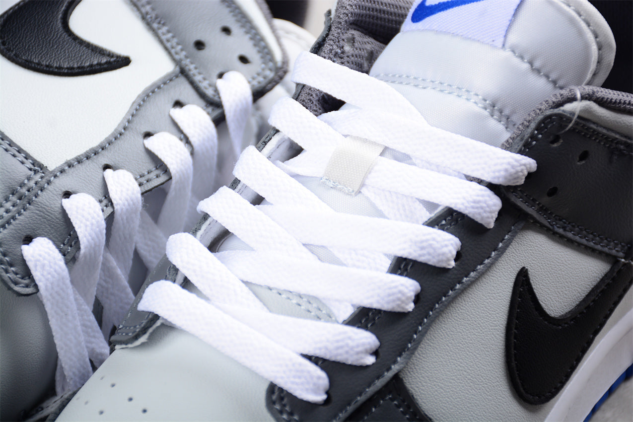 Dunk Low branco, cinzento e preto