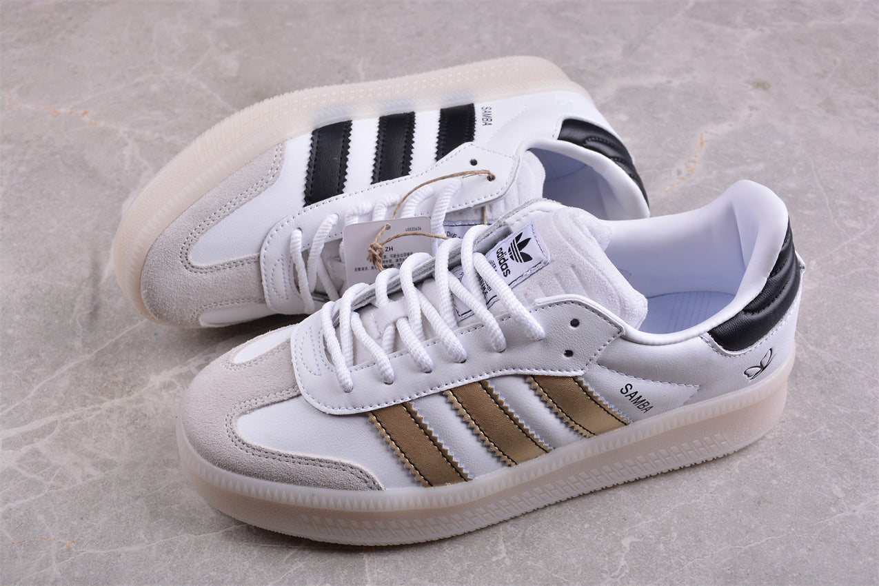 Samba XLG plataforma branco, preto e dourado
