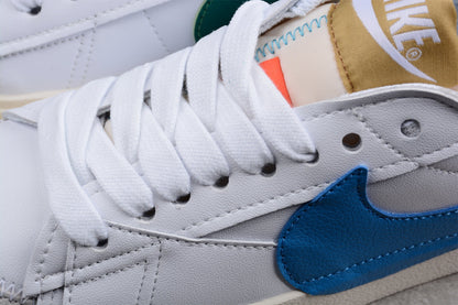 Blazer Low ’77 branco, verde e azul
