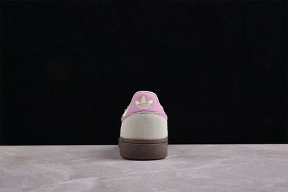 Handball Spezial verde-sálvia, marrom e branco com tecido canelado