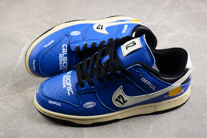 Dunk Low “Calsonic Nissan Impul” azul e branco