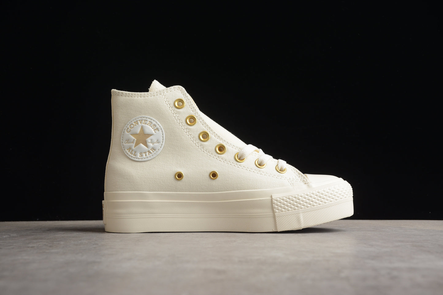 Chuck Taylor All Star Lift Plataforma HI egret e dourado