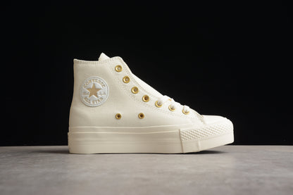 Chuck Taylor All Star Lift Plataforma HI egret e dourado
