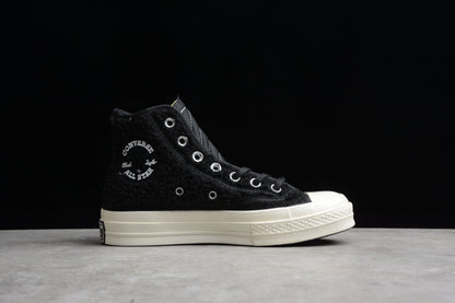 Chuck 70 HI Sherpa preto, branco e egret