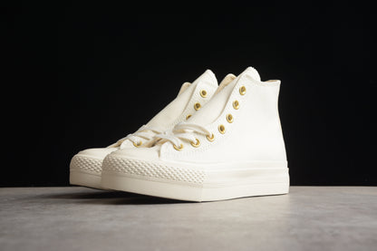 Chuck Taylor All Star Lift Plataforma HI egret e dourado