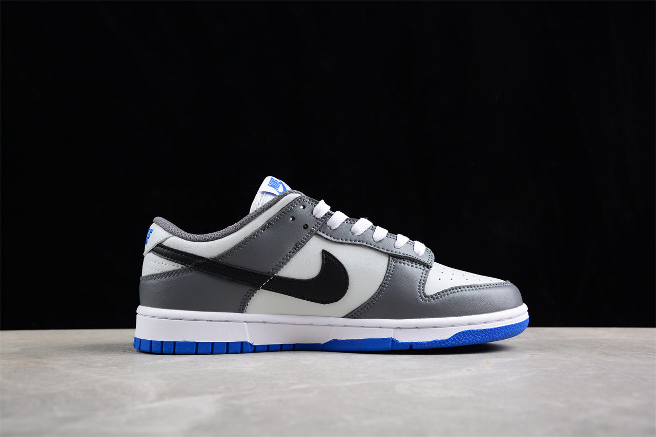 Dunk Low branco, cinzento e preto