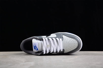 Dunk Low branco, cinzento e preto