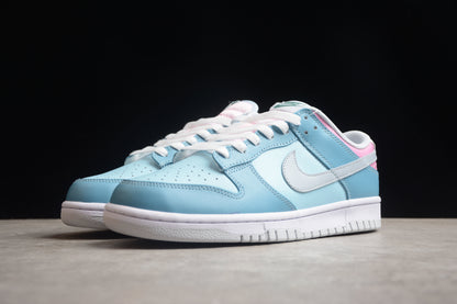 Dunk Low azul, celeste e rosa pastel