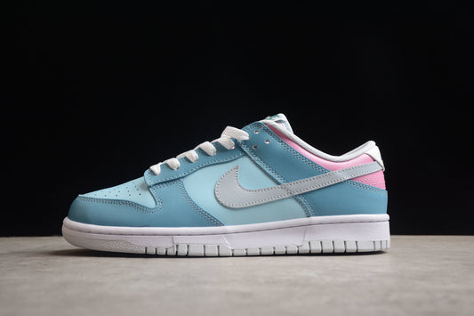 Dunk Low azul, celeste e rosa pastel