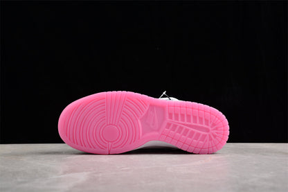 Dunk Low branco, rosa e preto