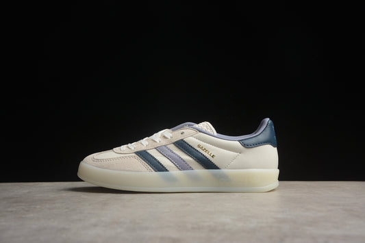 Gazelle branco-osso e azul-marinho
