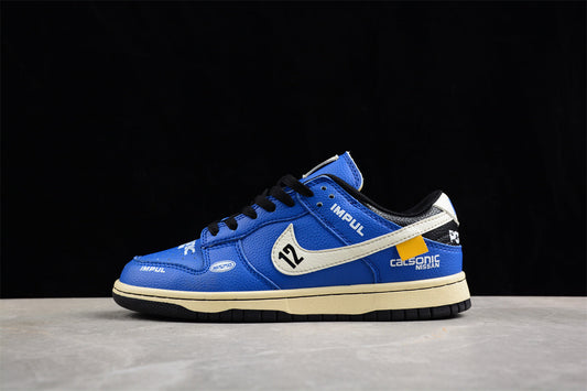 Dunk Low “Calsonic Nissan Impul” azul e branco