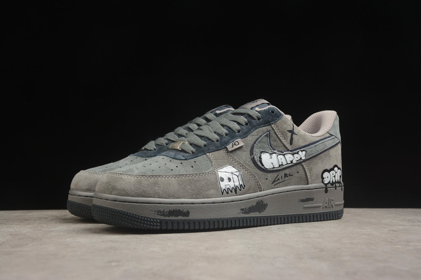 Fabrika Supply Air Force 1 Low Happy Drip / Grey Suede | zapatillas Fabrika Supply