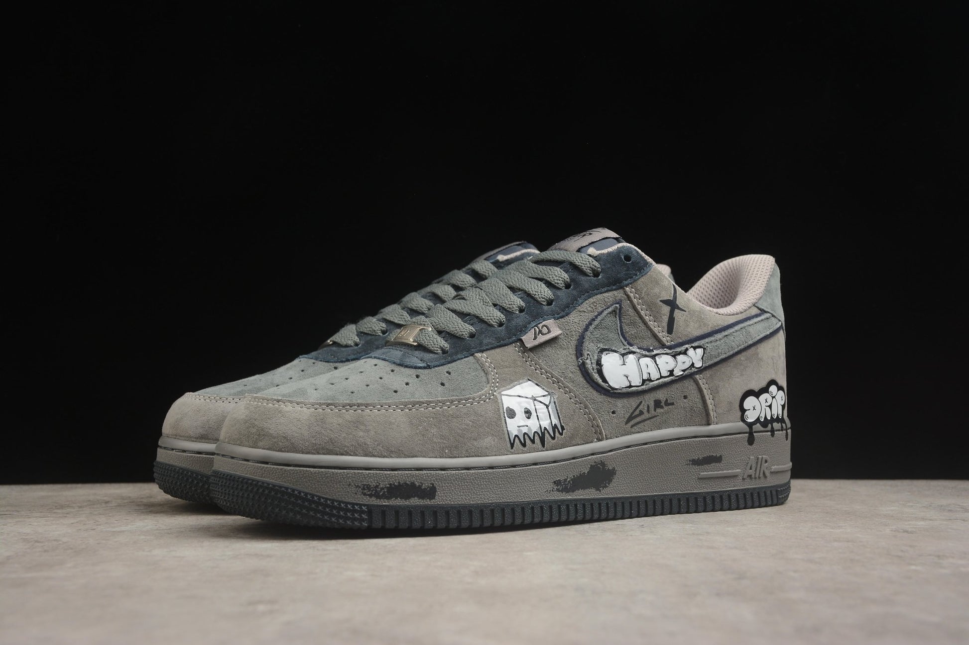 Fabrika Supply Air Force 1 Low Happy Drip / Grey Suede | zapatillas Fabrika Supply