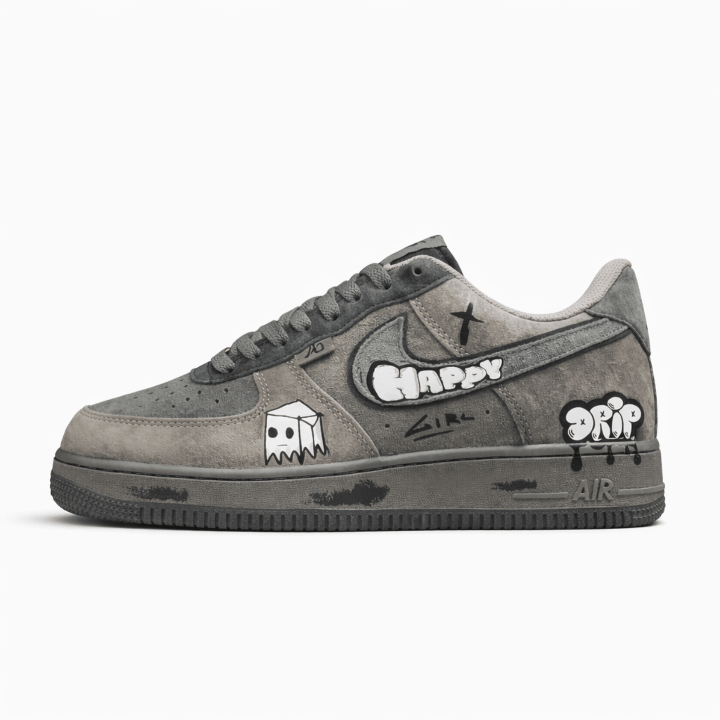 Fabrika Supply Air Force 1 Low Happy Drip / Grey Suede | zapatillas Fabrika Supply