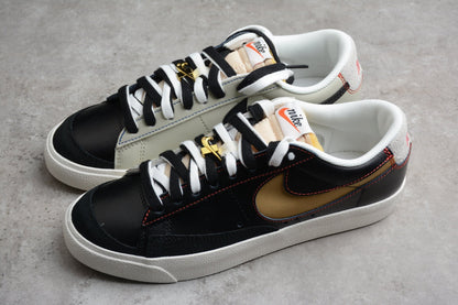 Fabrika Supply Blazer Low ’77 PRM “Swoosh 50th Anniversary” Black / Beige / Gold | zapatillas Fabrika Supply