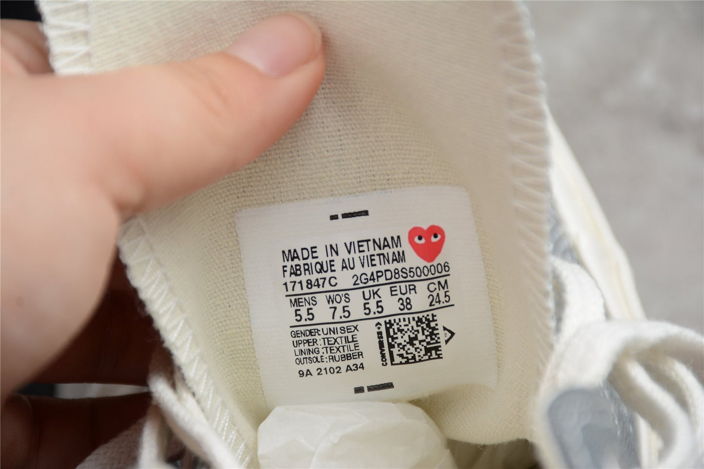 Fabrika Supply Comme des Garçons Play Chuck 70 HI Platform Grey | zapatillas Fabrika Supply