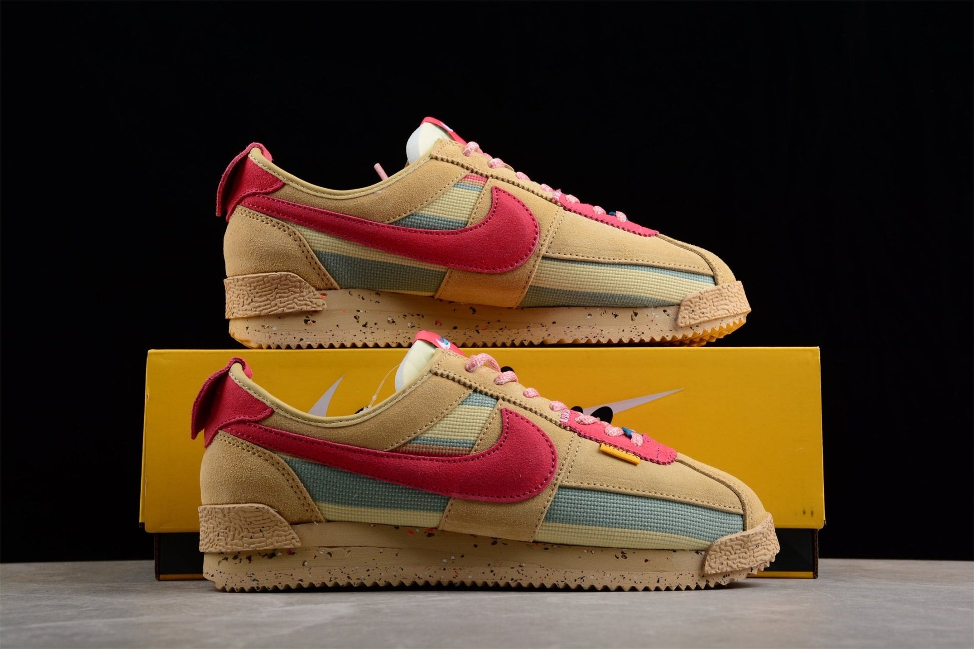 Fabrika Supply Cortez x Union LA Beige / Red / Olive Green | zapatillas Fabrika Supply