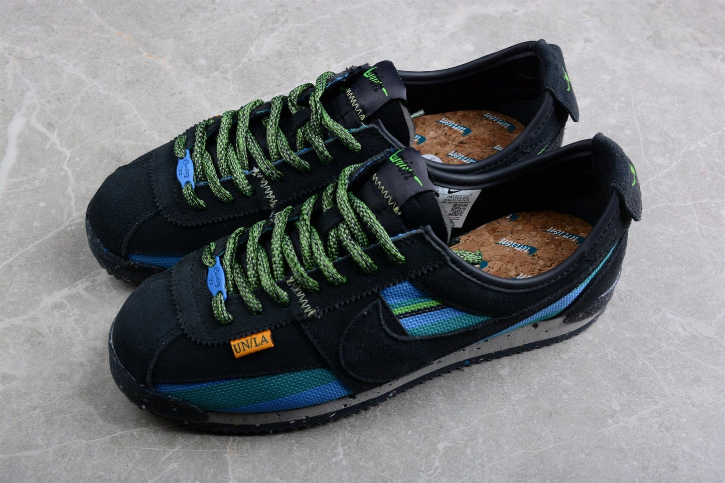 Essenza Rosa Cortez x Union LA Black / Blue / Green | zapatillas Essenza Rosa