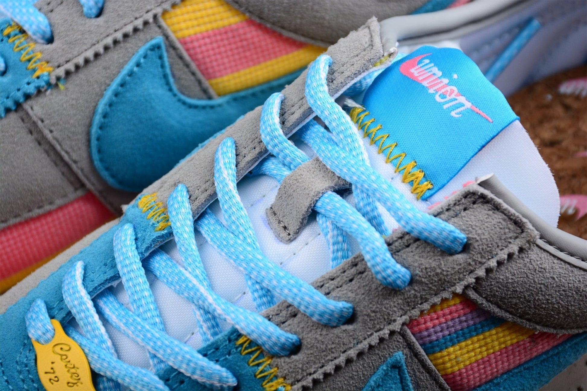 Essenza Rosa Cortez x Union LA Grey / Blue / Yellow / Pink | zapatillas Essenza Rosa