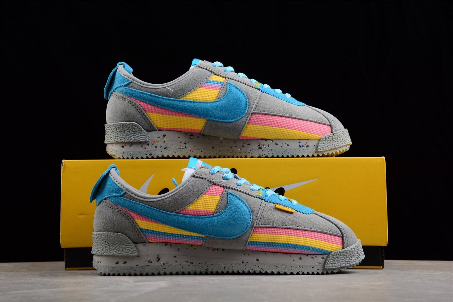 Essenza Rosa Cortez x Union LA Grey / Blue / Yellow / Pink | zapatillas Essenza Rosa