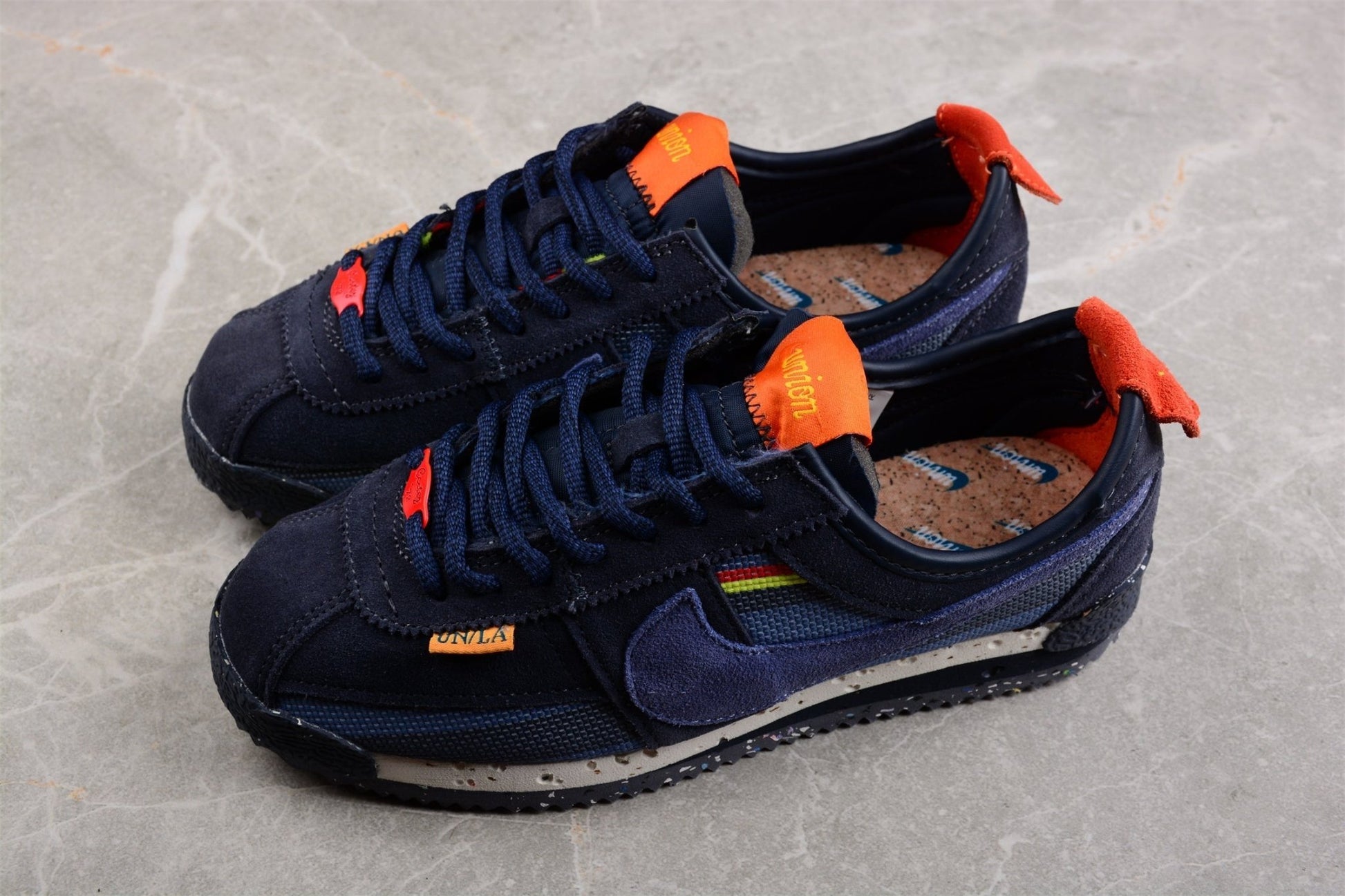 Essenza Rosa Cortez x Union LA Navy / Orange | zapatillas Essenza Rosa