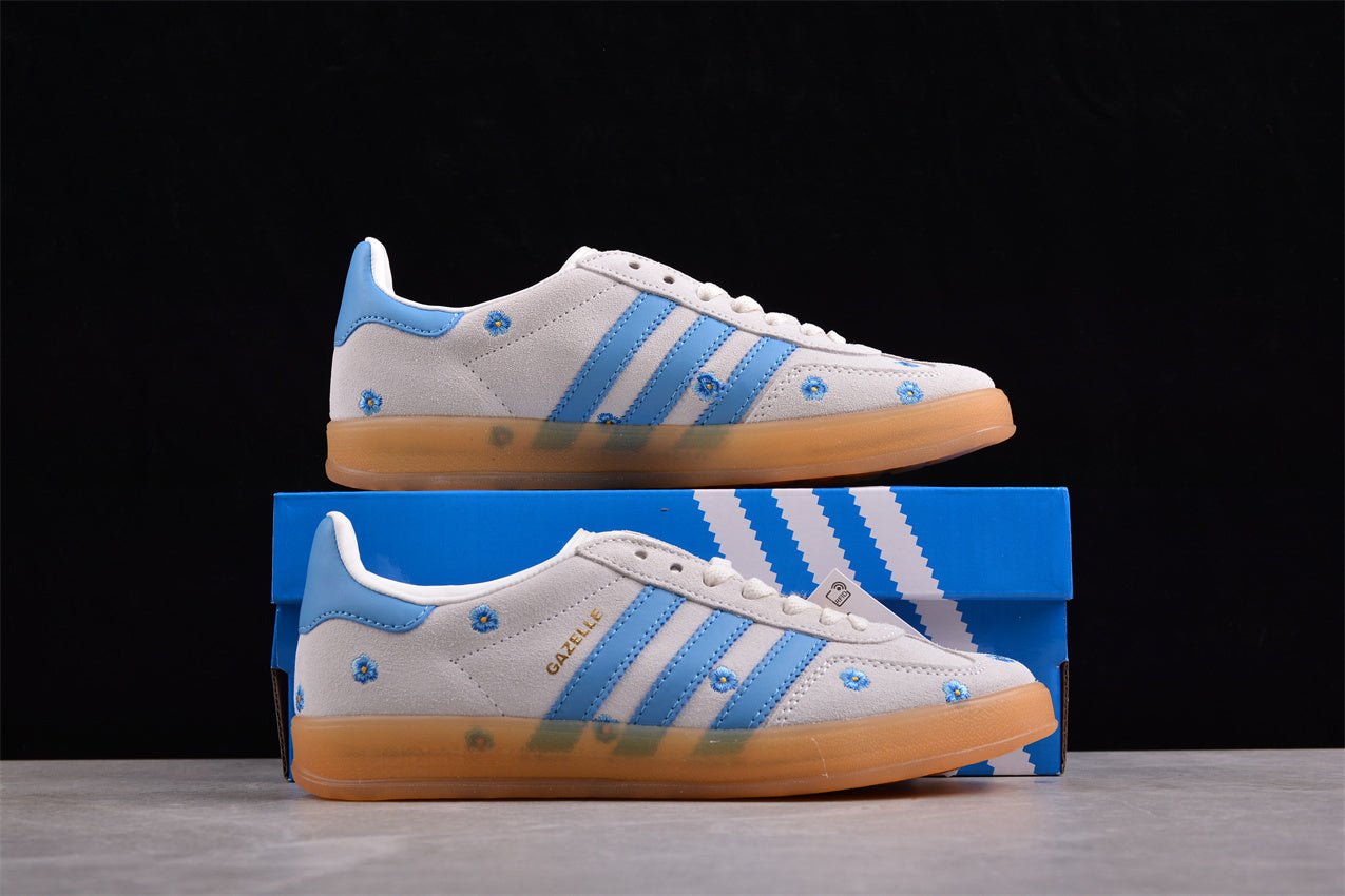 Fabrika Supply Gazelle White / Sky Blue Floral | zapatillas Fabrika Supply